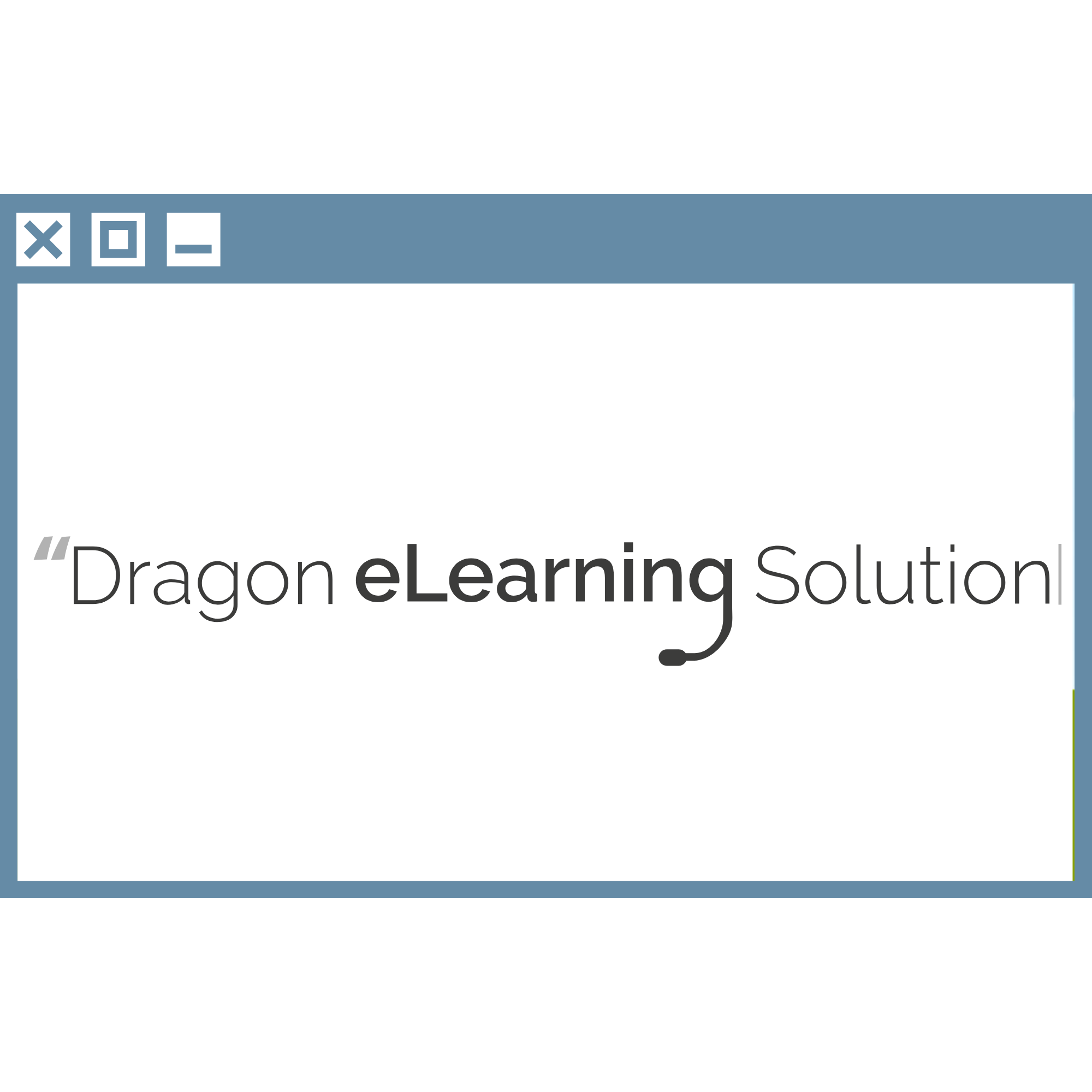 Dragon eLearning Solution logo on a desktop window