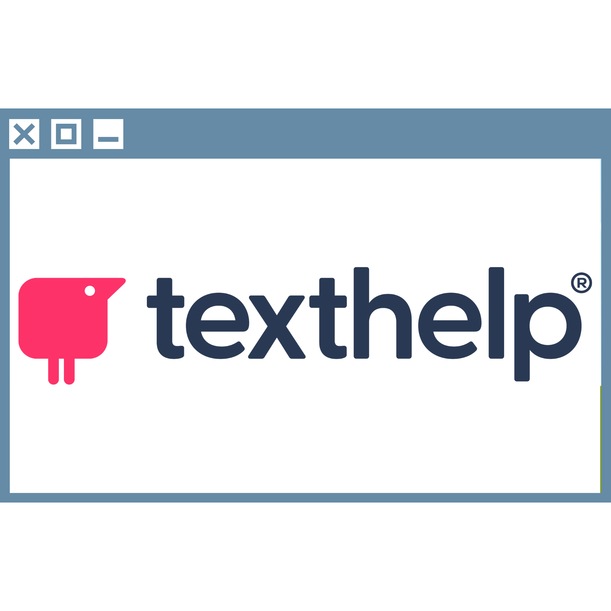 Texthelp logo on monitor window