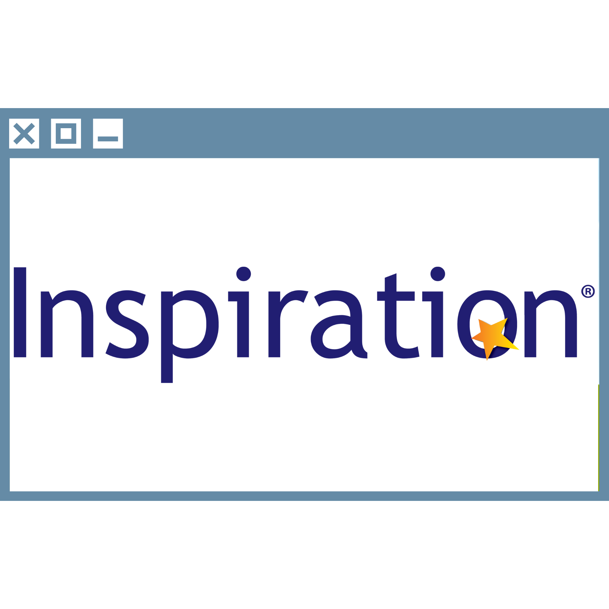 Inspiration logo on a desktop window