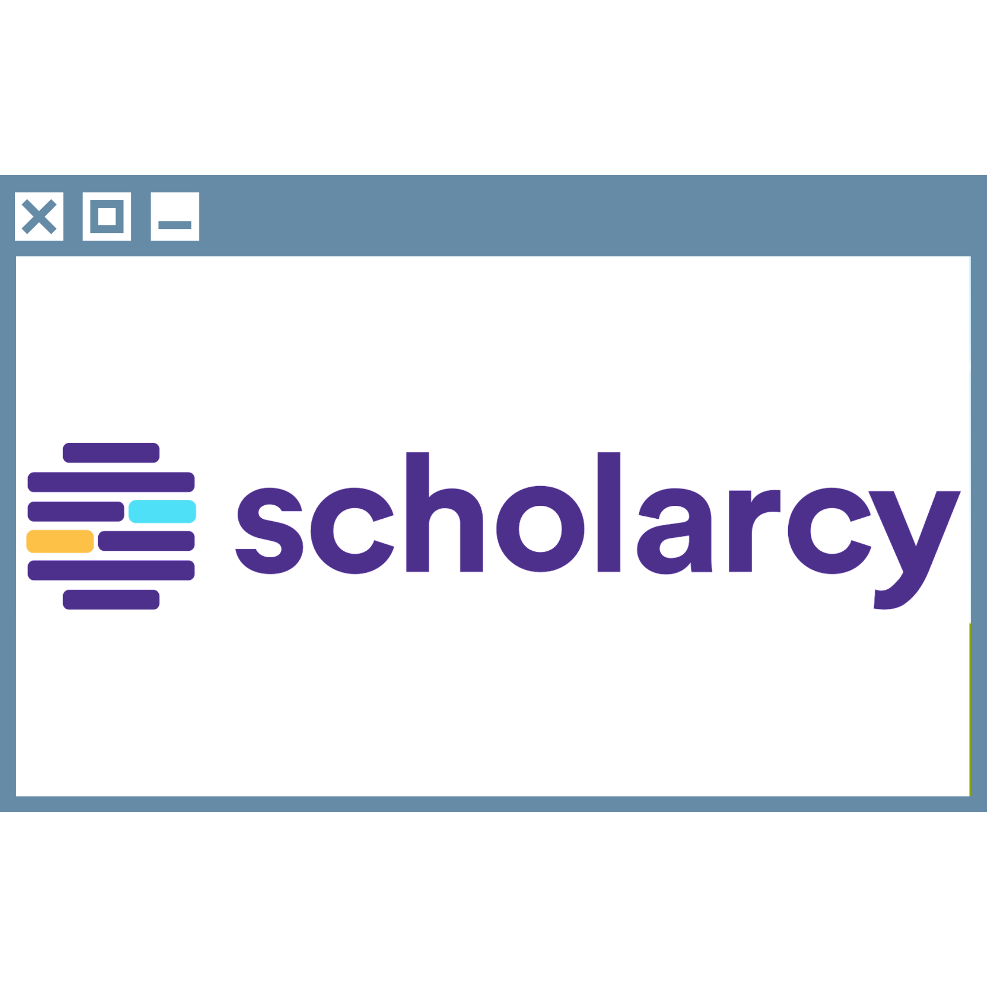 Scholarcy logo on a desktop window